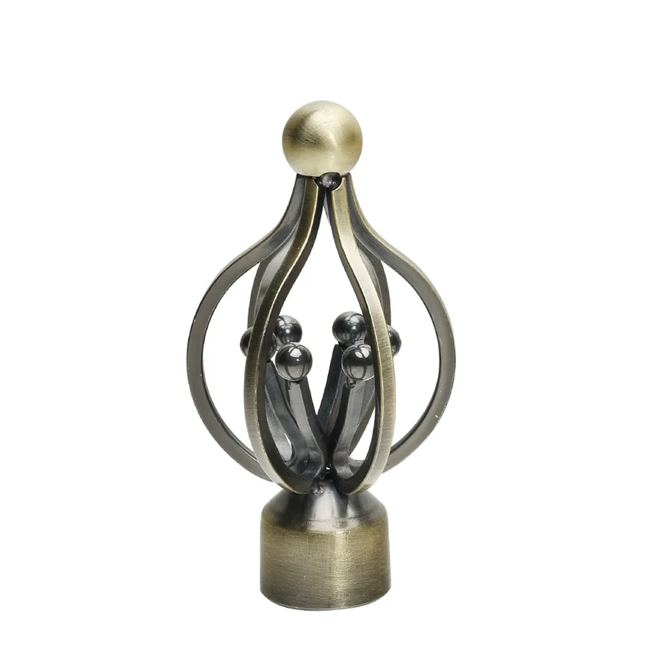 Windows Curtain Rod Accessories 25mm Steel Curtain Rod Curtain Finials with Cheap Price Poly Resin Metal Iron
