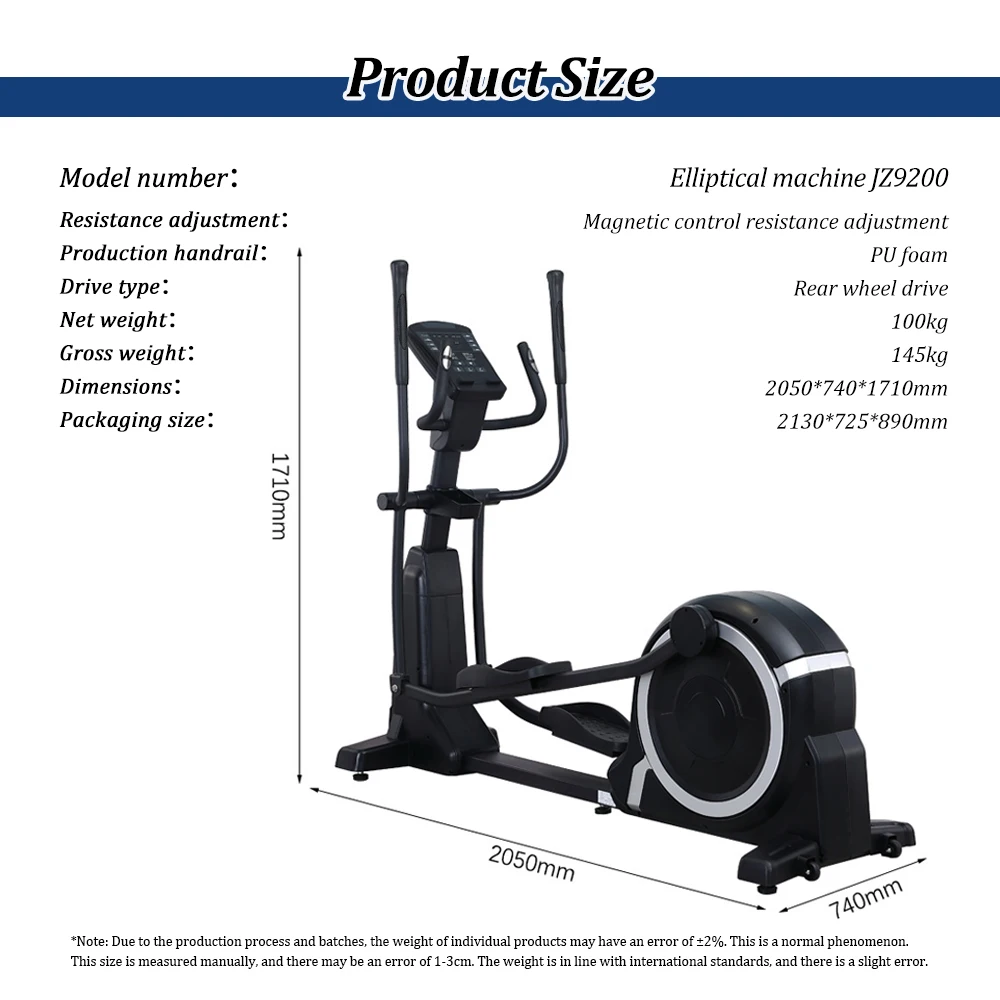 Commercial Cross Trainer Swing Elliptical Machine Steel Unisex Bodybuilding Cardio Elliptical Machine Home Fitness Optional