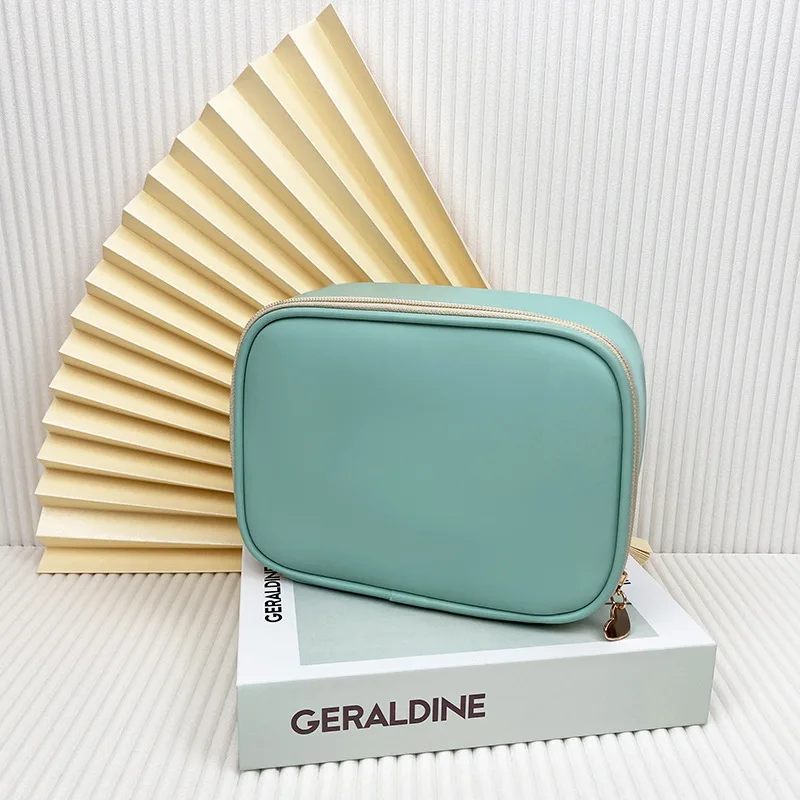 Mattel Pu Leather Custom Travel Makeup Make up Cosmetic Bag Canvas Zipper Bag Zipper Pouch Fashion Polyester Storage Bags Letter