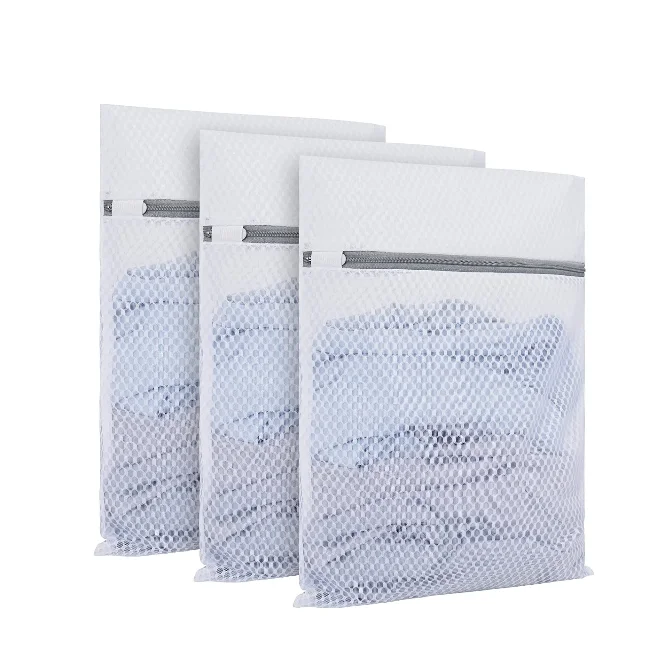 Custom Mesh Laundry Bags With Zipper Laundry Bag For Clothes Socks Sweaters Shoes Reusable Dirty Clothes Laundry Bags