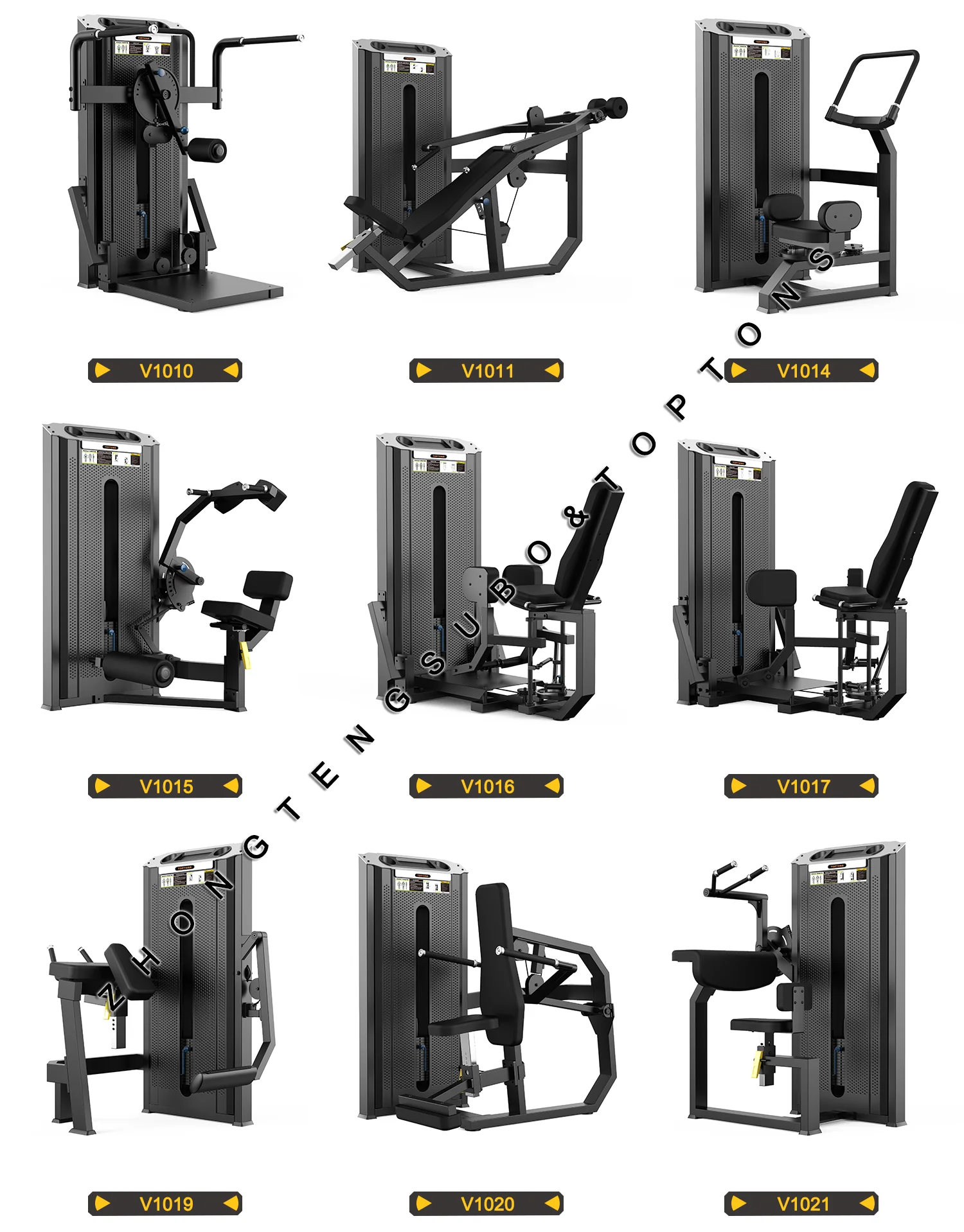 TOPTONS OEM Fitness Equipment Pin Loaded Thigh Abductor Machine With Customized Weight Stack