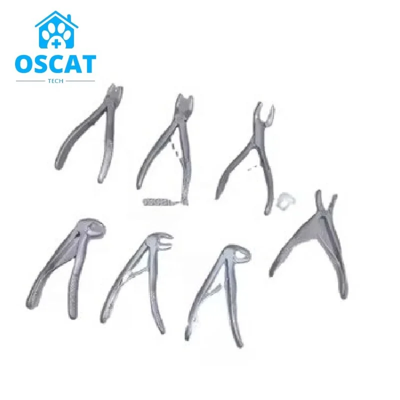 OSCAT Vet Equipment Dental Extracting Forceps Dental Instruments Stainless steel Tooth Extracting Forceps