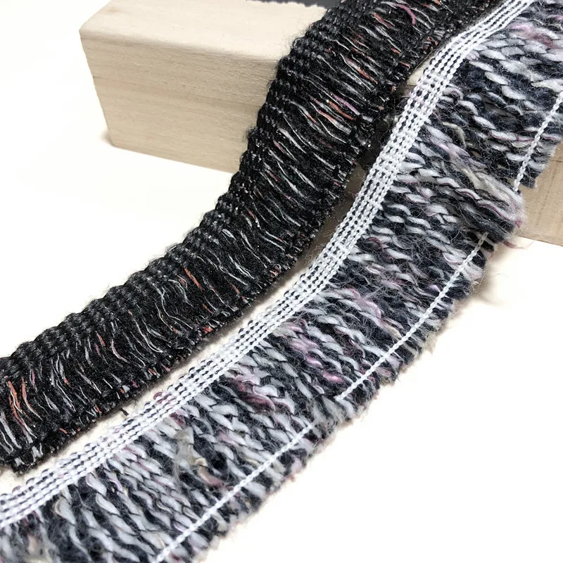 Colorful wool tassel fringes lace trims with gold and silver silk ethnic style tape curtain skirt clothing accessories