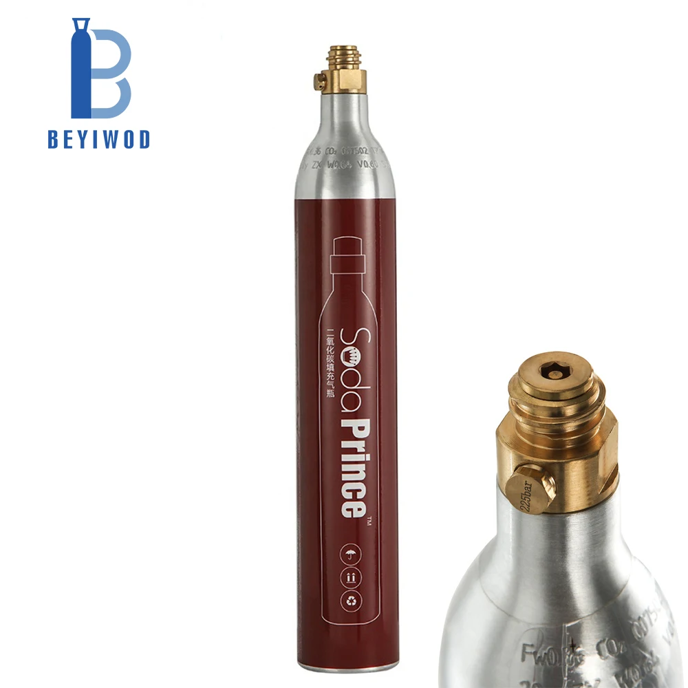 0.6L Soda Cylinder Co2 Bottle Tank 150BAR/2200PSI High Pressure Soda Water Bottle Aluminium Co2 Cylinder with Valve TR21*4
