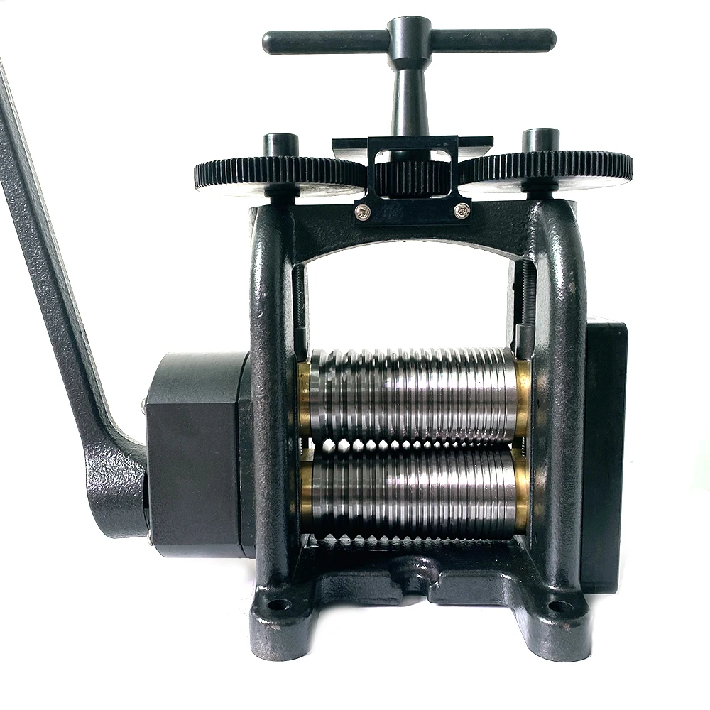 Jewelry Wire Square Rolling Mill Rolls Square Pattern Wire Roller Manual Combination Rolling Mill with Gear Jewelry Rolling Mill
