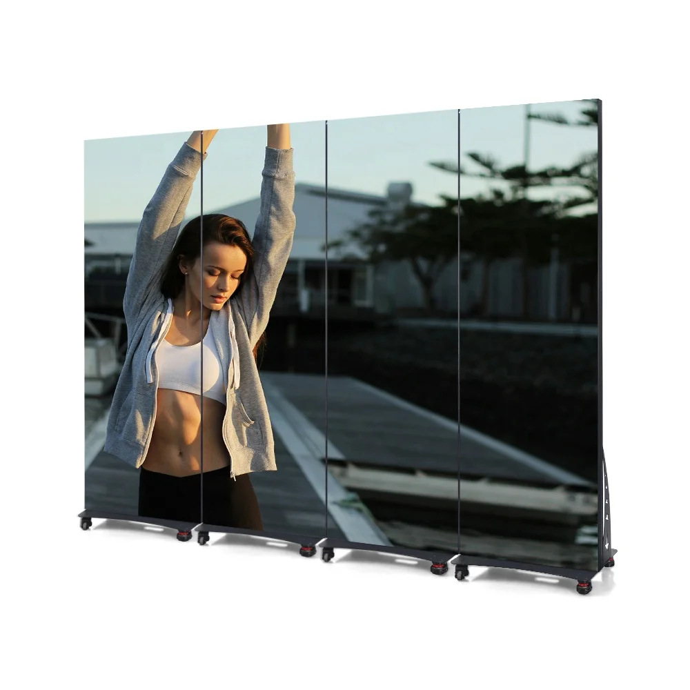 Floor Standing outdoor smart Wifi contral HD video advertising Playing machine LED poster digital signage displays screen