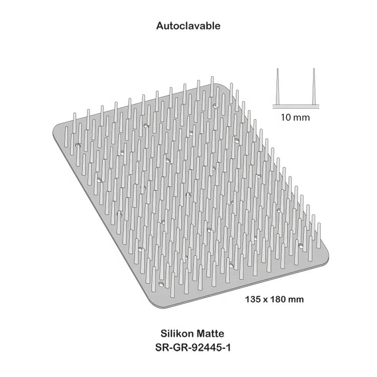 Silicon Matte Autoclavable Sterilization For Medical Disinfection Tray Case Box