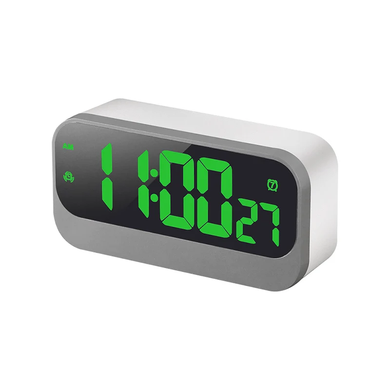 iMSH LED17202 Digital alarm clock table bedside desktop LED light large display square LED digital alarm clocks