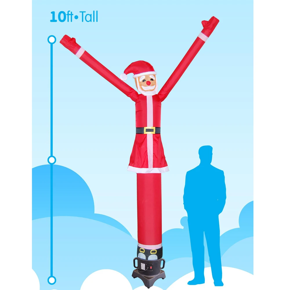 Shenzhen factory wholesale premium outdoor inflatable decorative climbing wall Christmas Santa Claus