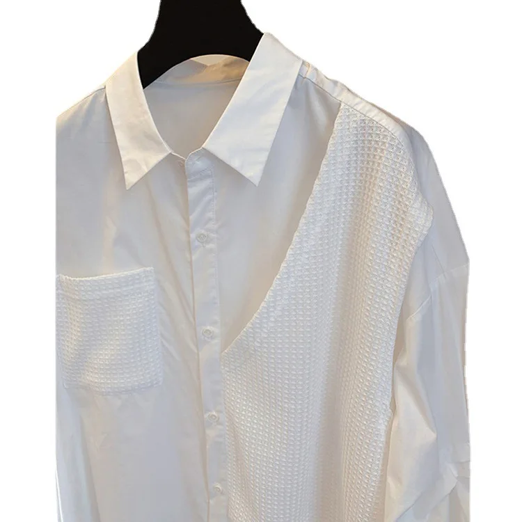 spring and autumn Korean loose casual retro long-sleeved girl shirts