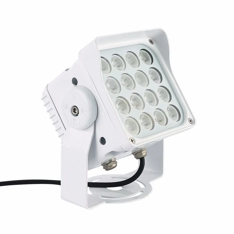 IP66 Strobe 16W LED Floodlight 6000K-6500K White RGB Color Temperature Intelligent Traffic Lamp for Number Plate Recognition