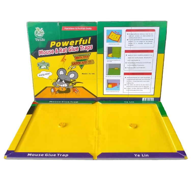 Popular new producing Rat Mousetraps Sticky Paper Board mouse glue traps disposable Physical Pest Control