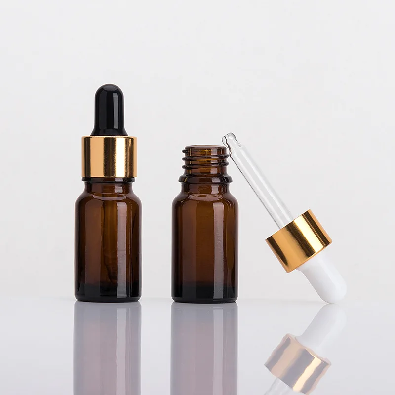 Cosmetic Packaging 10ml 20ml 30ml 50ml Amber Empty Essential Oil Bottle Small Vial Glass Dropper Bottle