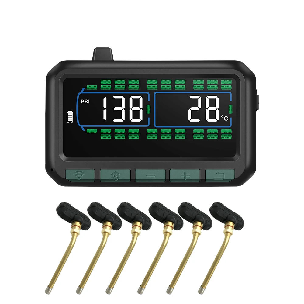 Hot Selling Auto 6 8 12 16 22 Wheel TPMS Android Tyre Pressure Monitoring System Sensor 433.92Mhz Truck RV Tire Pressure Trailer