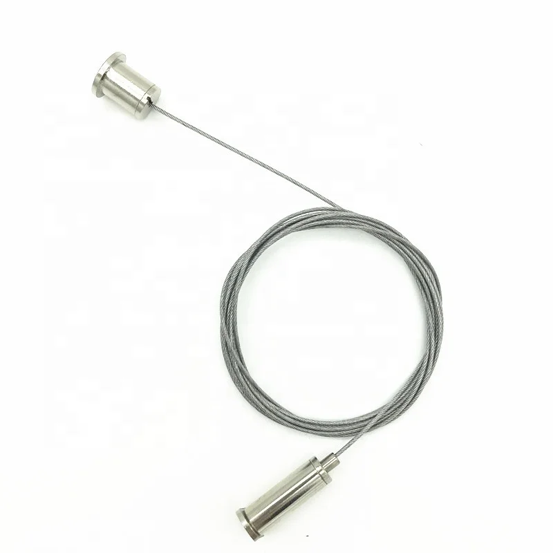 High quality 2 meter steel wire rope aluminum groove line lamp surface mounted office lamp hanging rope