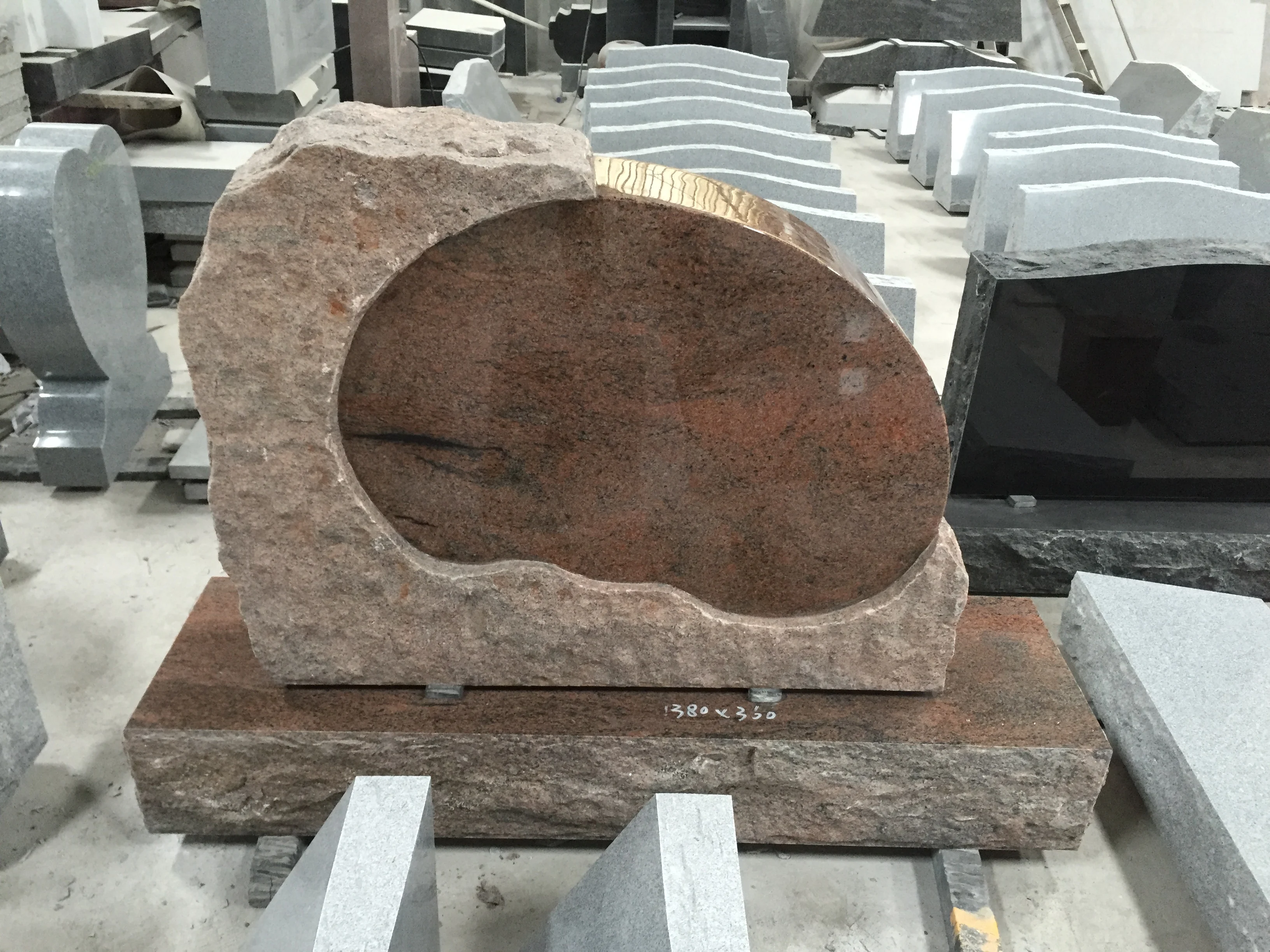 Multicolor Red Granite Monument  Gravestone Headstone Red Granite Upright Tombstone