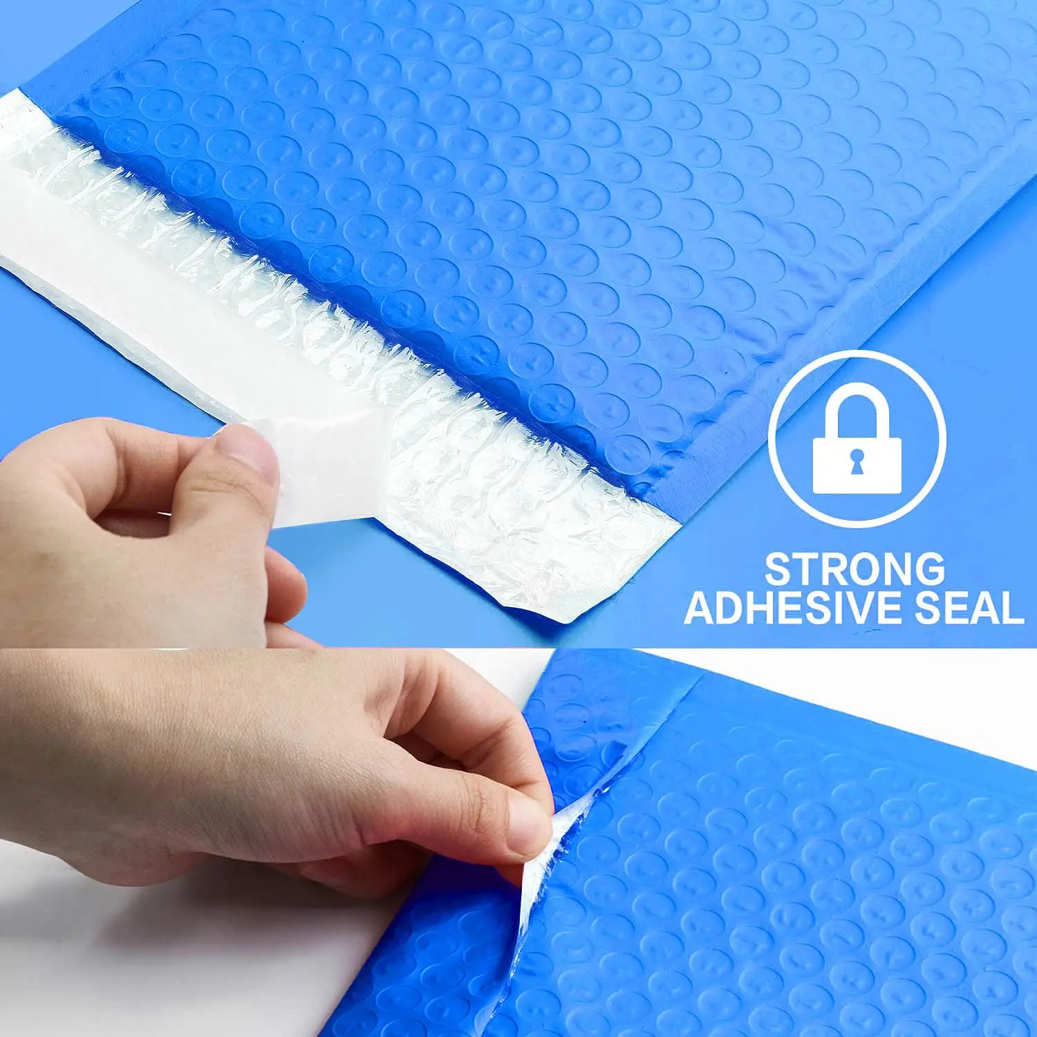 Custom Designer  blue colors Shipping Envelopes Mailing Bags Self Seal Adhesive Padded Packaging Poly Bubble Mailers