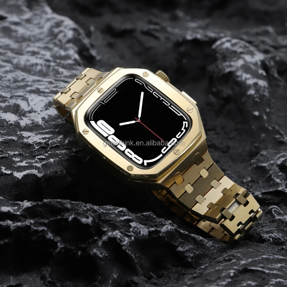 Комплект Modificatie Voor для Apple Horloge Case 7 6 Se 5 Rvs комплект с резиновой лентой 45 мм 44 мод Iwatch классические ремешки