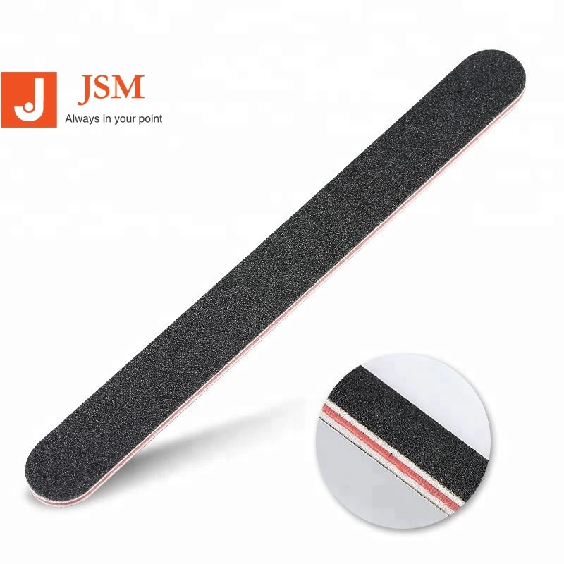 100/180 grit Sanding nail file Black Double Sided Straight Edge Stick File NF002