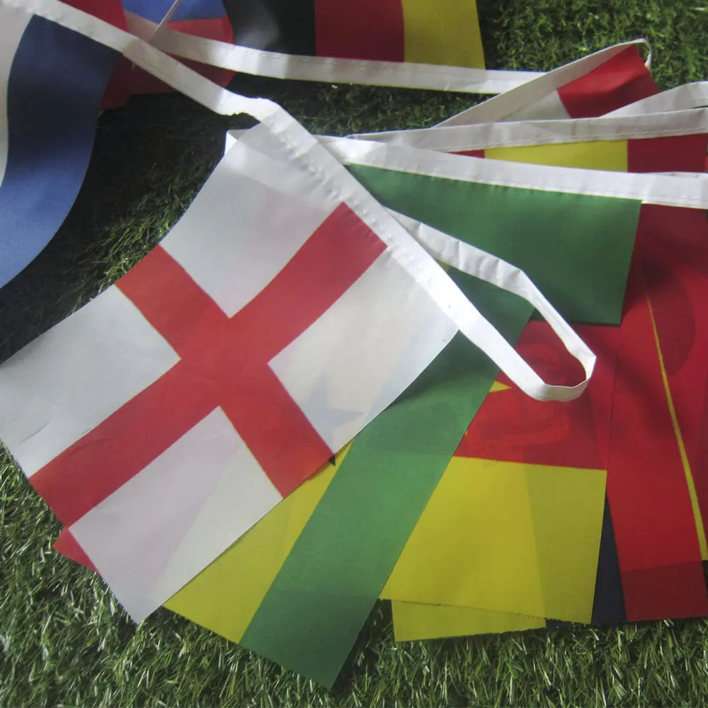 Europe Countries Flag 24pcs Bunting National String Flags For Football Event Garlands Decoration