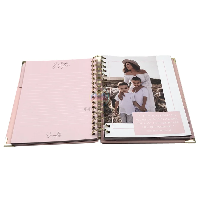 Best Seller Custom logo Planner Agenda 2025 Spiral Softcover/Hardcover Journal Notebook Printing