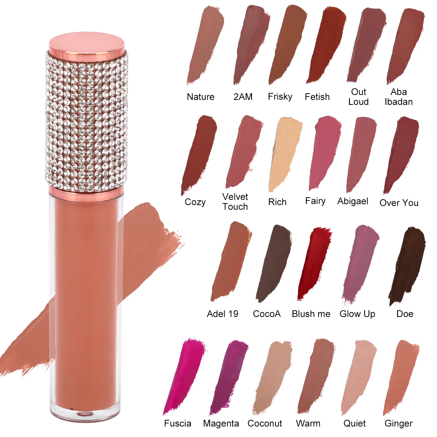 vegan lip gloss with private label hot selling waterproof liquid lipstick with good quality bases