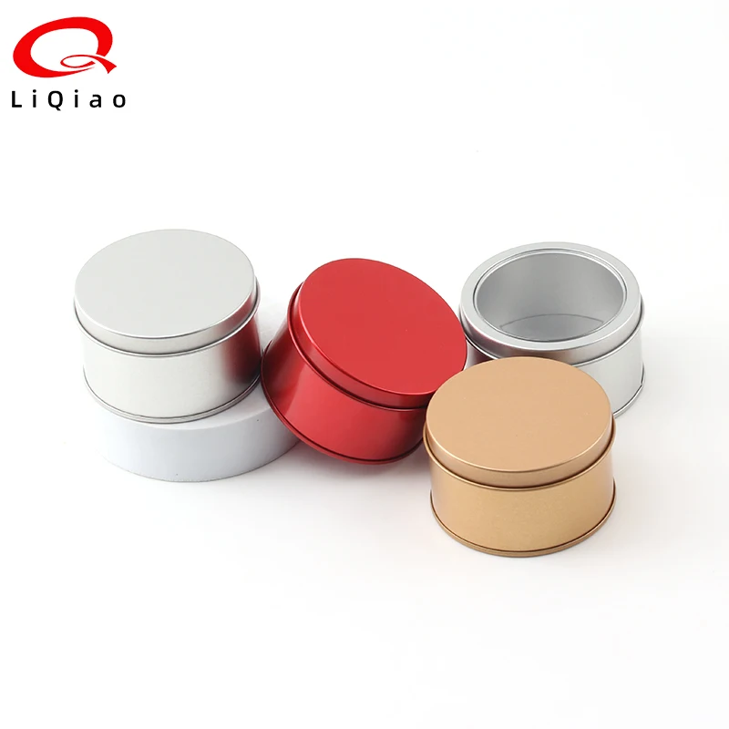 Factory Tea Tin Box Can Round Tin Gift Box Metal Packing Food Grade Large Food Tin