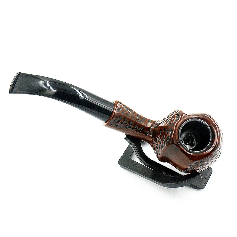 Wholesale New natural Classic Hand Carved Stylish Solid Wood pipe smoking wooden Tobacco pipe