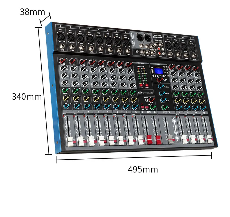 GAX-AL4 Soundcard With 2 Channel UHF Wireless Microphone For Home Studio Recording With High Quality