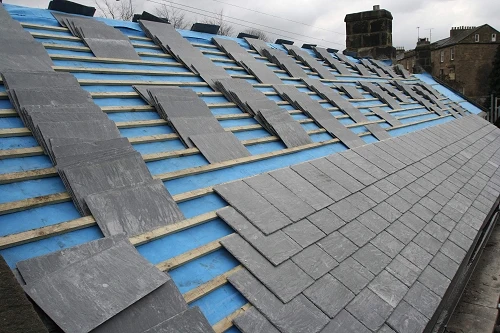 Natural black slate roof tiles