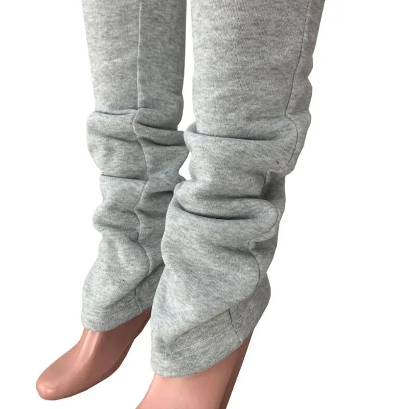 
Women Winter Fall Clothes Thick Stacked Sweat Joggers Pants Plus Size Flare Pants Stacked Fleece Leggings Sweatpants 