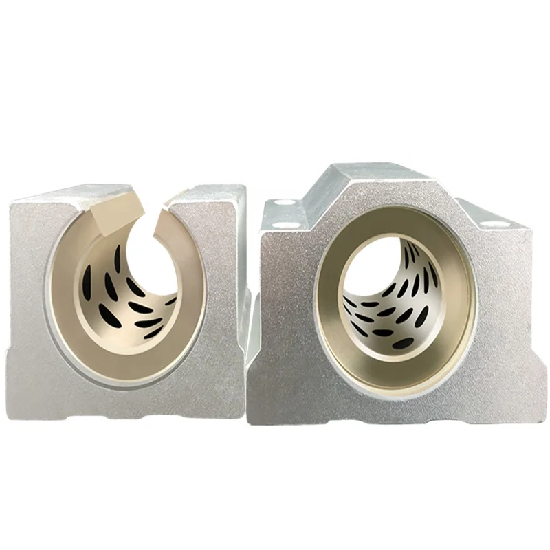 Pillow Block Linear Bushing SCS/SBR Aluminum Seat Oil-free bushing Graphite Copper Sleeve Bushing Sliding Linear Bearing Bush