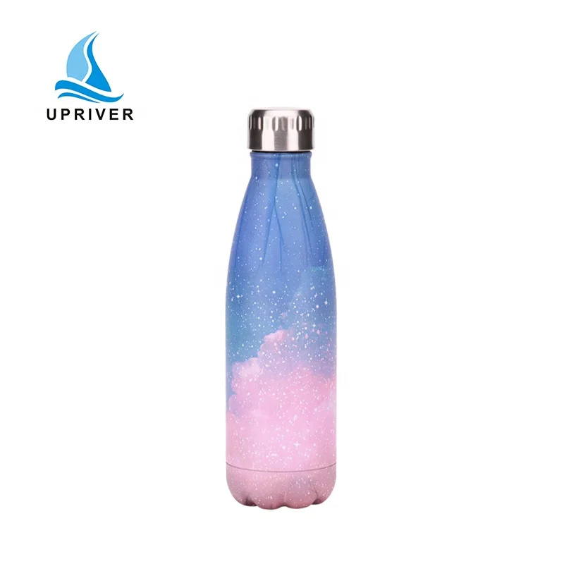25oz Colorful Stainless Steel custom logo water bottle Double Wall Thermal Sports Cola shaped Vacuum Bottle with Lid