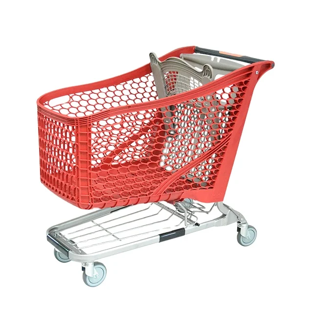 American style Plastic Supermarket Shopping Cart Trolley