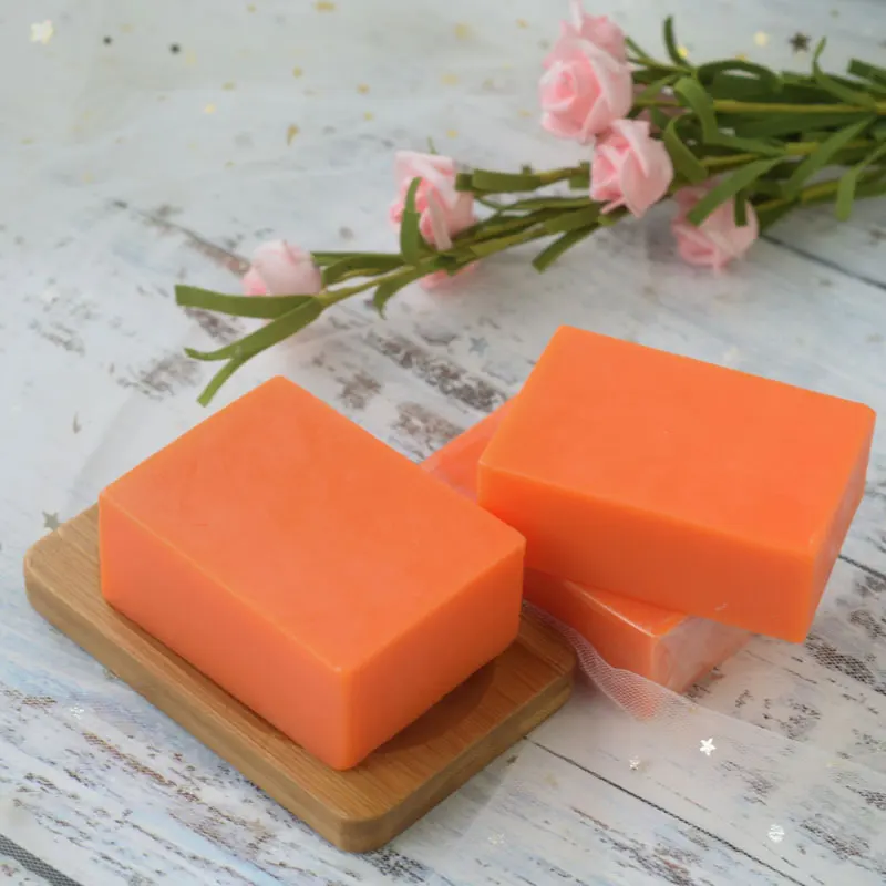 Best Sell Products Natural Handmade Soap Bar Vitamin C Glycerin Papaya Soap Whitening Glutathione&Kojic Acid Soap