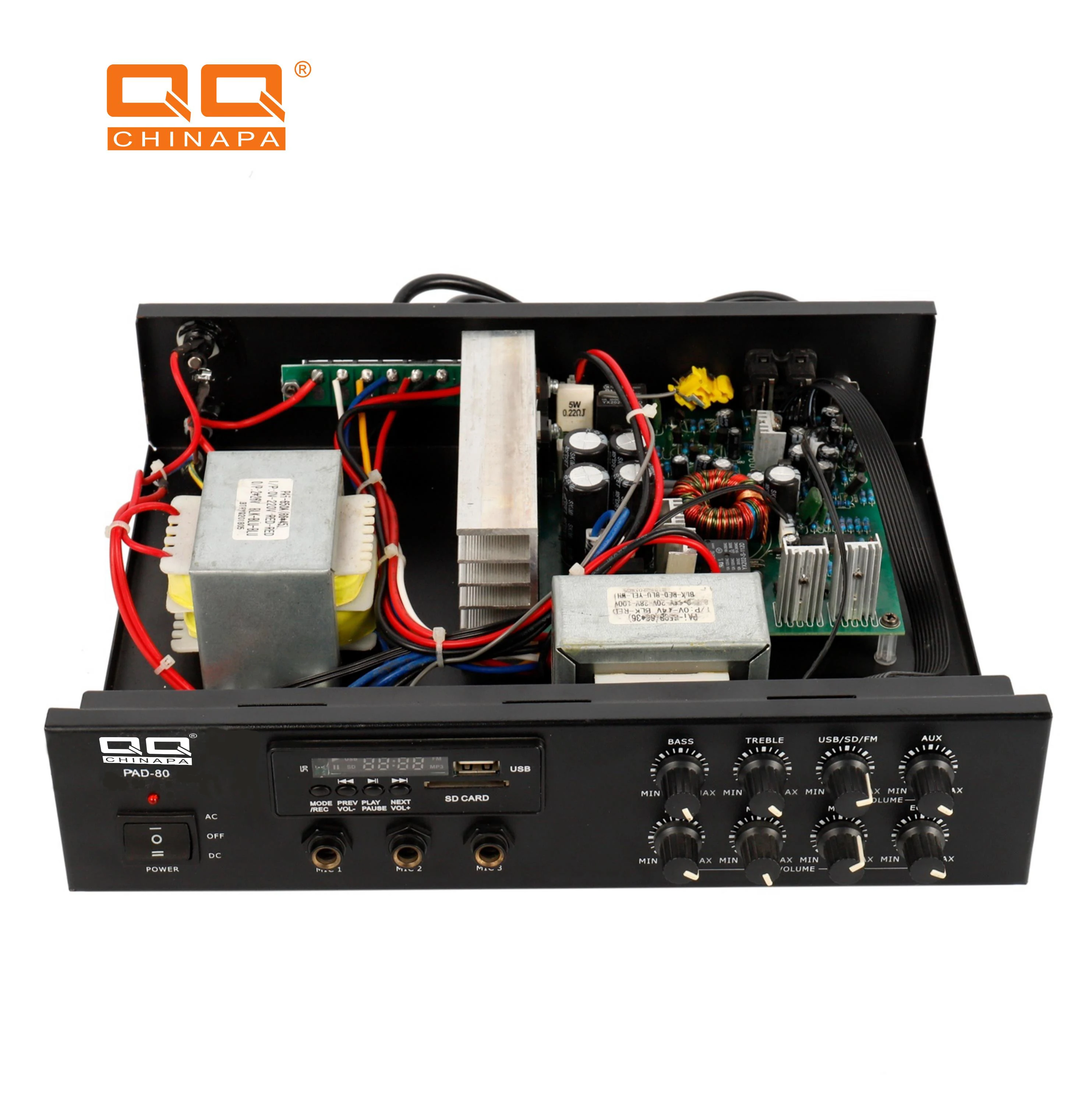 QQCHINAPA 60-1000W High Quality 12 V 24V Car Echo Amplifier Board PA system Premium High Power Home Amplifier