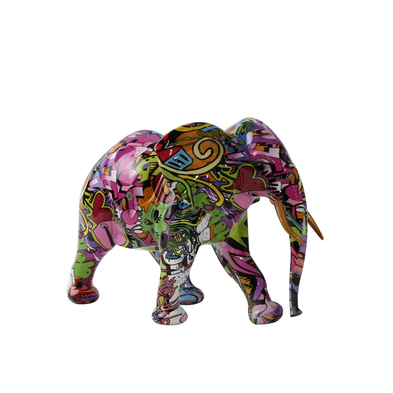 Nordic Graffiti Gorilla Resin Sculptures Colorful Painted Statues Resin Home Ornaments  Figurine For Office Living Room Decor