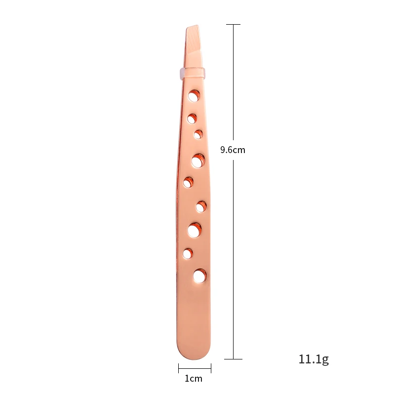 Eyebrow Extension Tweezers Rose Gold Stainless Steel Eyebrow Hair Removal Beauty Slanted Plucker Tweezers