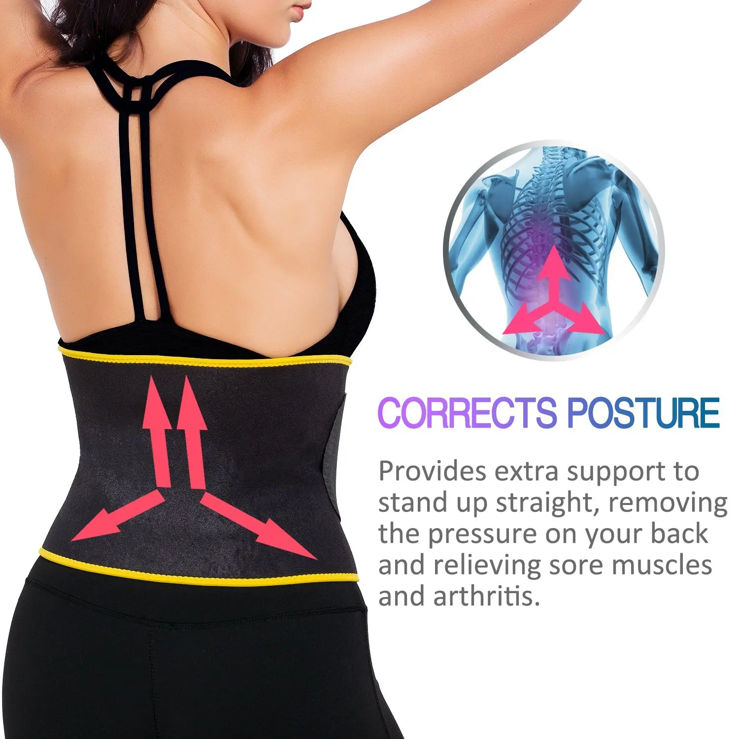Unisex Fitness Sweat Enhancer Waist trimmer Slimmer Sample in stock Back Support Brace Belt for Weight Loss