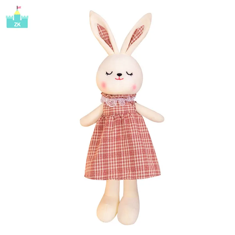 
Customized New Soft Rabbit Doll Stuffed Plush Long Ears Soft Rabbit Bunny Toy 