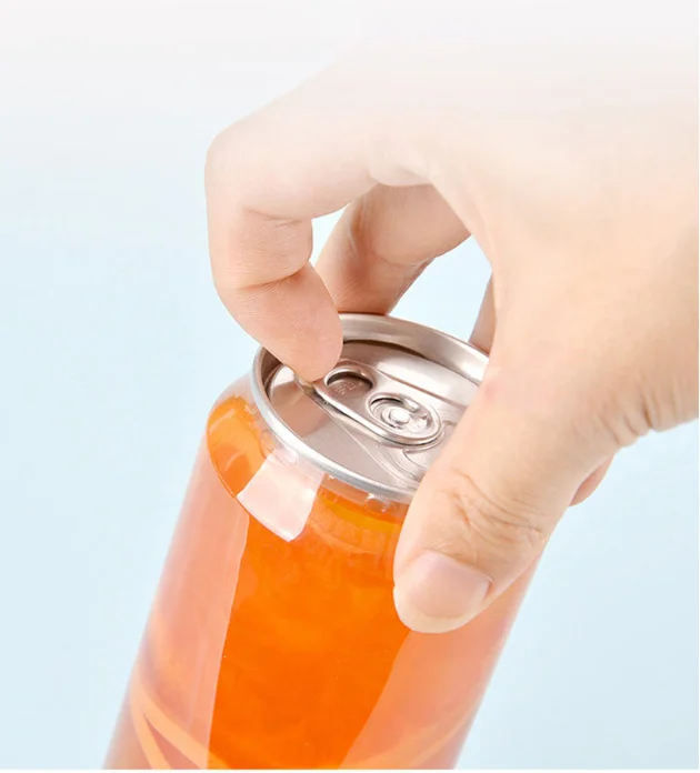 Manufacturer Clear Plastic Can Soda Drinking Bottle With Aluminum Customized PET Cans