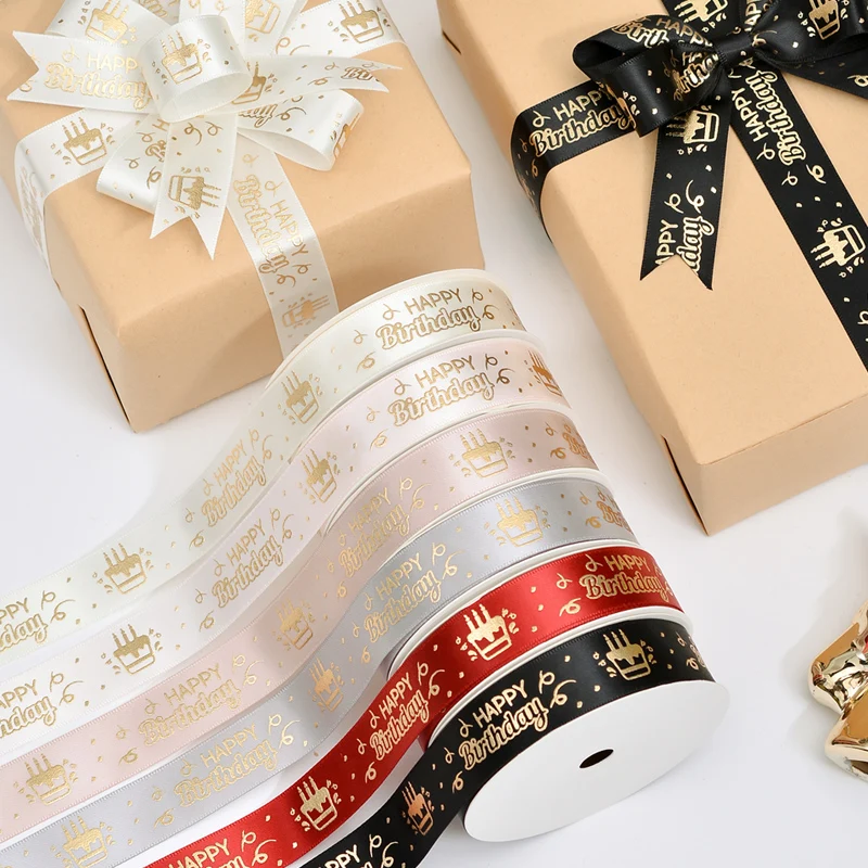  RIBEST Gift Wrap Grosgrain Customize Ribbon printed With Logo Double Faced