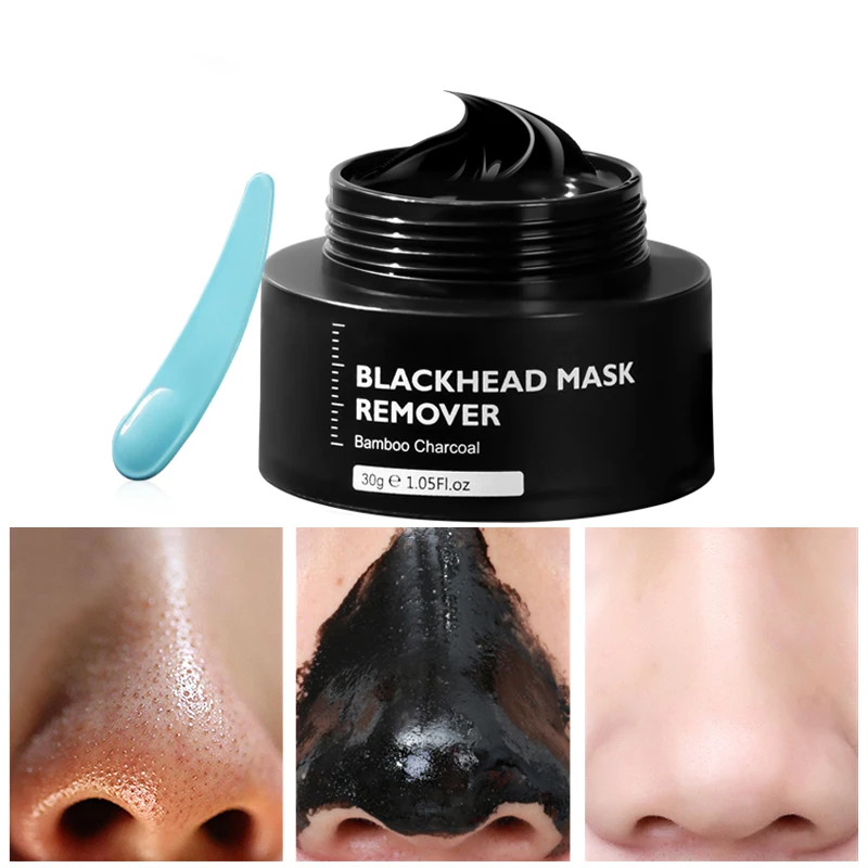 Private Label Blackhead Removal Mask Charcoal Facemask Peel Off Bamboo Facial Face Black Mask