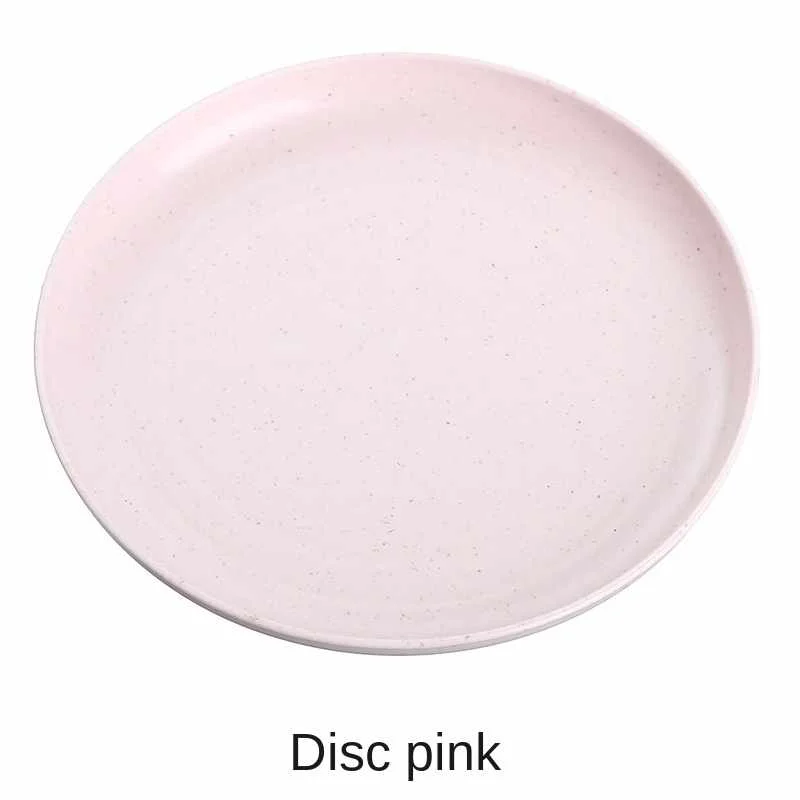 Домашняя простая пластиковая тарелка из пшеничной соломы для костей мусора круглая Квадратная с чистым тоном окуня