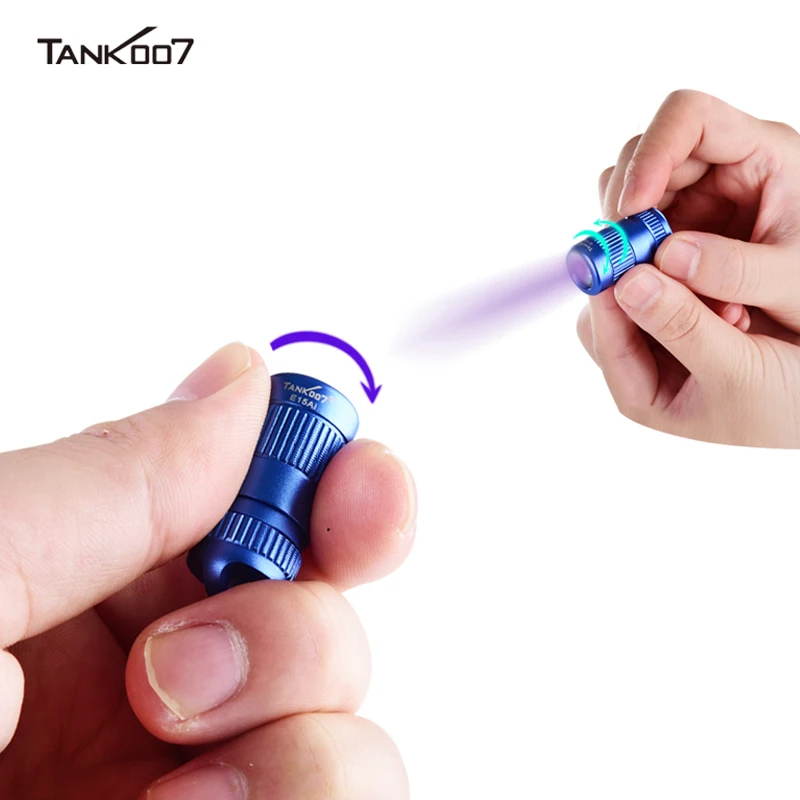 Tank007 Custom logo mini 365nm uv torch fluorescence detection finger uv flash light uv curing linternas led flashlight keychain
