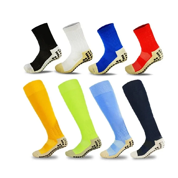 BY FF2102 wholesale anti slip soccer socks breathable sport football non slip sports socks performance grip socks for men