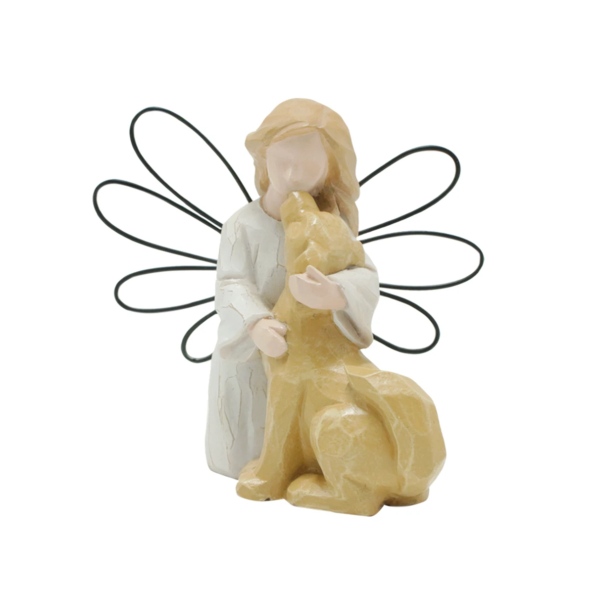 Wholesale  Wing Angel with dog statue Angel figure for gift resin gifts for home gift home figure products  statue angel figure