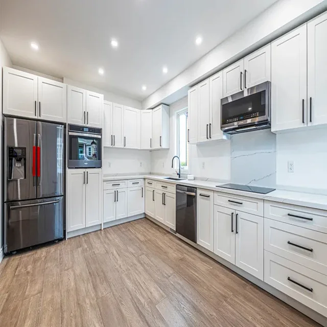 Wholesale cupboard American style morden kitchen cabinets set Install effect chart