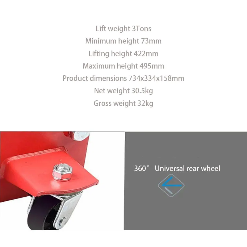 LAUNCH 3 ton low profile floor jack double pump hydraulic floor jack High lift electric car jack LH-2303