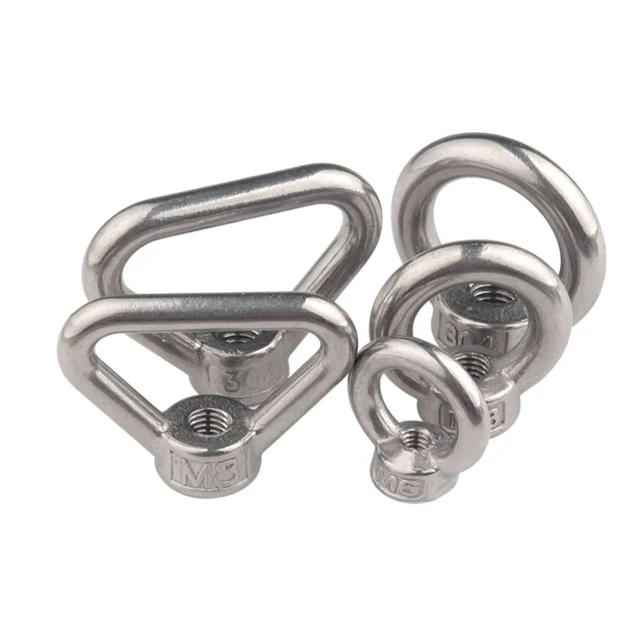 DIN582 Stainless Steel Round Head Lifting Eye Nut Forged Lifting Eye Nuts Ring Nuts